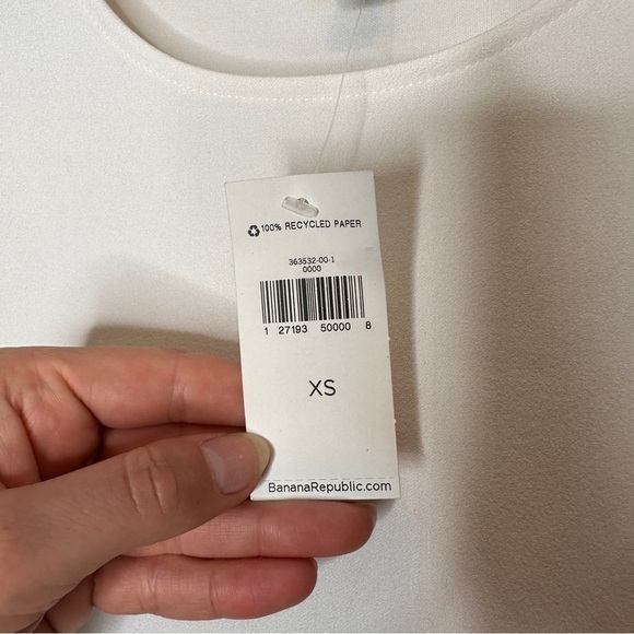 NWT Banana Republic White crossover back blouse - Picture 4 of 8